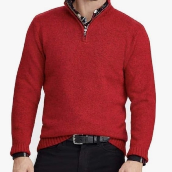 Chaps Men's Classic fit. Blend zip mock neck sweater.  Color Res Twist. Size XXL - Picture 1 of 15